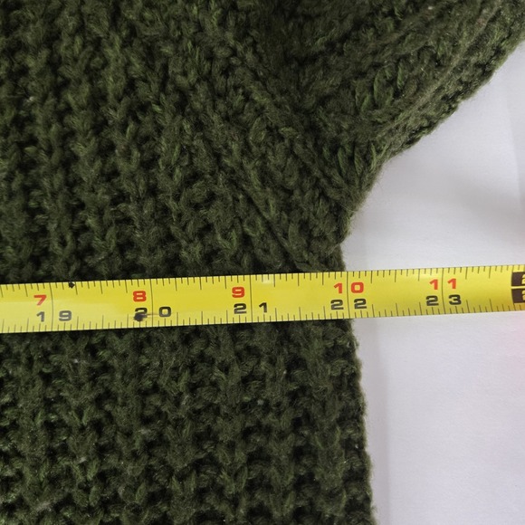 Miracle USA Women's Green Knit Sweater M/L Pullover V-Neck Long Sleeve Pockets - Picture 10 of 11